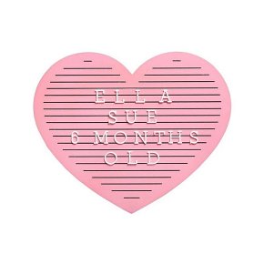 Pearhead Tablica z Literkami Serce Pink