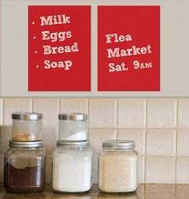 Wallies Naklejki Tablica Kredowa Czerwona