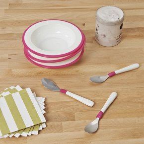 OXO Zestaw Sztućców Metalowych Pink 3+