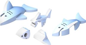 Halftoys Magnetyczny Składany Rekin z Makietą