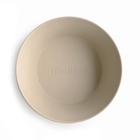 Mushie Miseczki dla dzieci okrągłe 2-pak Vanilla