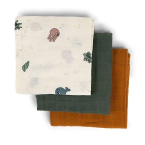 Done by Deer Pieluszka Sea 70x70cm 3szt Colour Mix