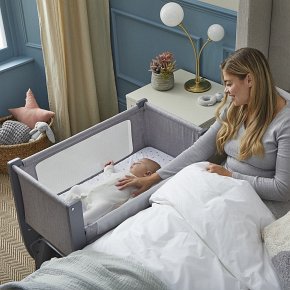 Shnuggle Łóżeczko Dostawne Air Lite Bedside Crib Grey