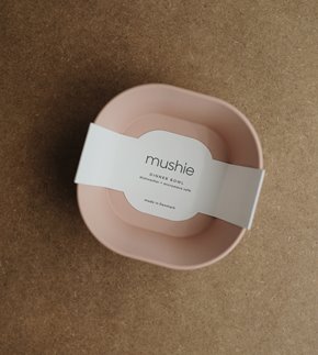 Mushie Miseczki dla dzieci kwadratowe 2-pak Blush
