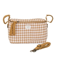 3 Sprouts Organizer Do Wózka Quilted Gingham Mustard Print