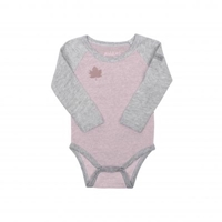 Juddlies Organic Raglan Body Pink XS