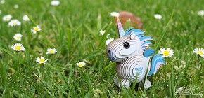 Eugy Układanka Eko 3D Jednorożec Błękitny