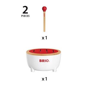 BRIO Drewniany Bębenek Muzyczny