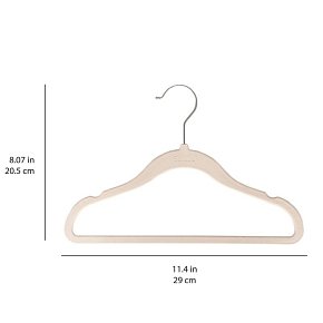 3 Sprouts Wieszaki Welurowe dla Dzieci Cream 15 szt.