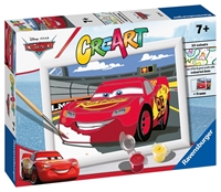 CreArt Malowanie Po Numerach Dla Dzieci Cars Świecący McQueen