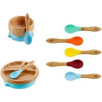 Avanchy Rainbow Bambusowy Zestaw Obiadowy dla Dziecka Blue