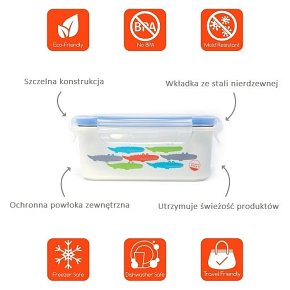 Innobaby Lunchbox Stalowy Aligator Blue
