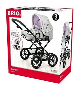 BRIO Wózek dla Lalek Combi Szary w Kropki