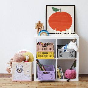 3 Sprouts Skrzynka na zabawki Składana Medium Yellow