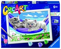 CreArt Classic Malowanie Po Numerach Dla Dzieci -Kocięta w hamaku