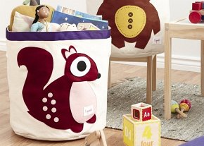 3 Sprouts Kosz Na Zabawki Wiewiórka