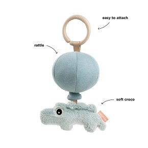 Done by Deer Zawieszka z Grzechotką Krokodyl Croco Blue