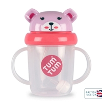 Tum Tum Weany Kubek z Rurką Miś Betsy Pink