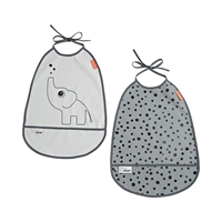 Done by Deer Śliniaki Elphee 2szt Grey Ton