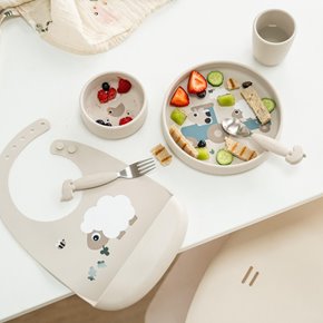 Done by Deer Zestaw Obiadowy z Przyssawką Sand