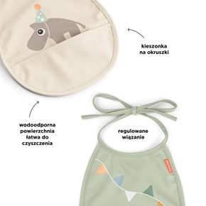 Done by Deer Śliniak z Kieszonką Tiny Pocket 2szt Celebration San