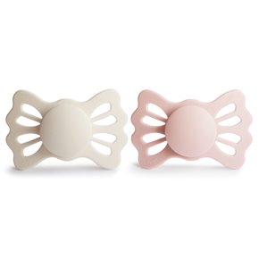 FRIGG Lucky Smoczek symetryczny 2-pak silikon 6-18m Cream / Blush