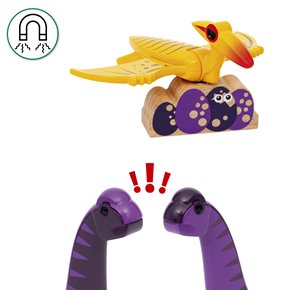 BRIO World Kolejka Drewniana Zestaw z Dinozaurami Dino Przygoda