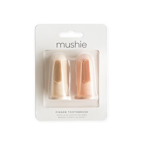 Mushie Szczoteczka Silikonowa na Palec 2-pak Blush / Shifting San
