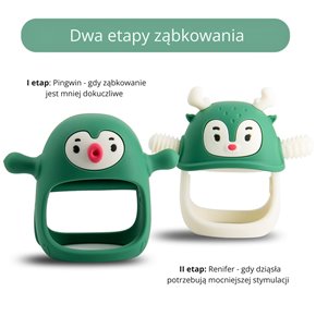 Smily Mia Gryzak silikonowy Pingwin Pine Green