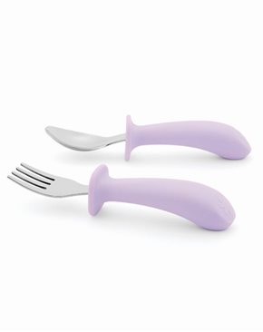 Skip Hop Sztućce dla Dzieci Widelec i Łyżeczka Purple Besties Squ