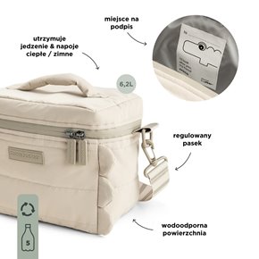 Done by Deer Torba Termiczna na Lunch Pikowana Croco Sand