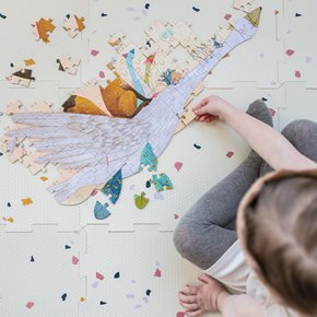 3 Sprouts Mata Piankowa EVA Terrazzo Cream - Puzzle Podłogowe