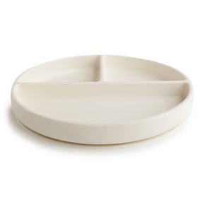 Mushie Silikonowy Talerzyk Dzielony dla Dziecka Ivory