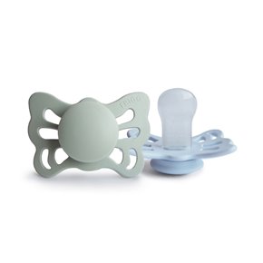 FRIGG Butterfly Smoczek anatomiczny 2-pak silikon 0-6m Cream / Sa