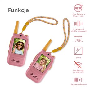 Zazu Fun Video Walkie Talkie dla Dzieci Pink