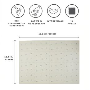3 Sprouts Mata Piankowa EVA Blueberry Taupe - Puzzle Podłogowe