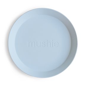 Mushie Talerzyki dla dzieci okrągłe 2-pak Powder Blue