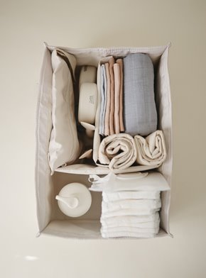 Mushie Organizer na Pieluszki Ivory
