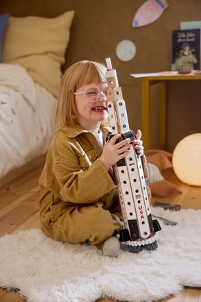 BRIO Builder Zestaw Konstrukcyjny Rakieta Kosmiczna Apollo Satur