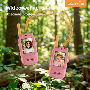 Zazu Fun Video Walkie Talkie dla Dzieci Pink