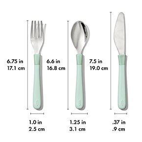 OXO tot Sztućce dla Dzieci ze Stali Nierdzewnej Opal