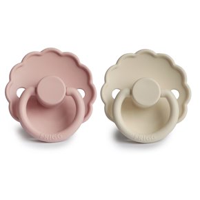 FRIGG Daisy Smoczek uspokajający 2-pak silikon 6-18m Blush / Crea