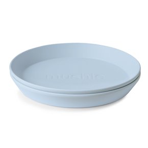 Mushie Silikonowy Talerzyk dla Dziecka z Przyssawką Powder Blue