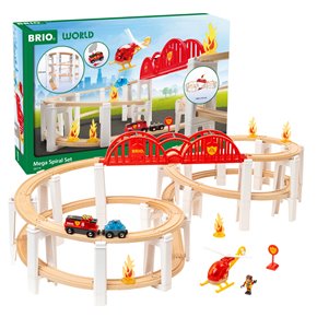 BRIO World Duża Kolejka Drewniana Mega Spirala