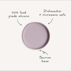 Mushie Silikonowy Talerzyk dla Dziecka z Przyssawką Soft Lilac