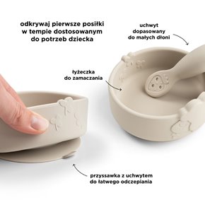 Miseczka Silikonowa z Przyssawką i Łyżeczką