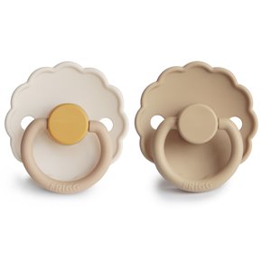 FRIGG Daisy Smoczek uspokajający 2-pak silikon 6-18m Chamomile /