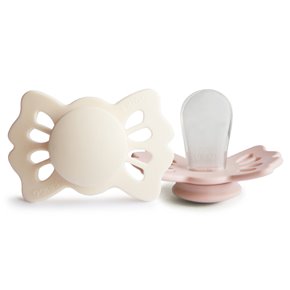 FRIGG Lucky Smoczek symetryczny 2-pak silikon 0-6m Cream / Blush
