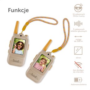 Zazu Fun Video Walkie Talkie dla Dzieci Beige