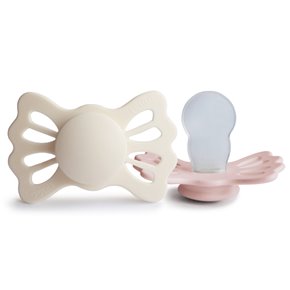 FRIGG Lucky Smoczek symetryczny 2-pak silikon 6-18m Cream / Blush